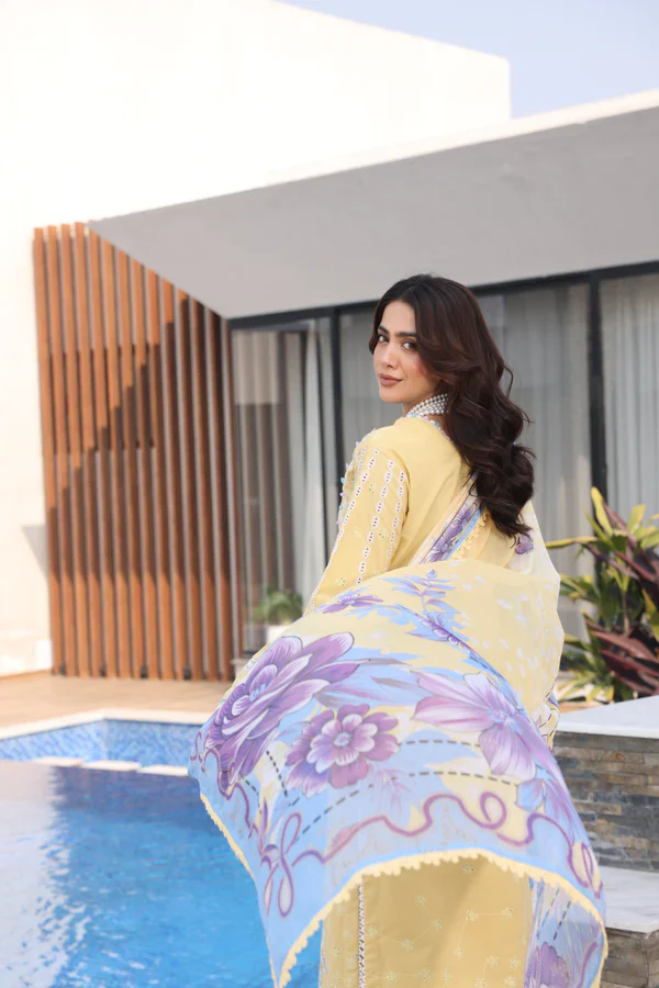 AYLIN LUXURY LAWN VANILLA DAISY - Image 8