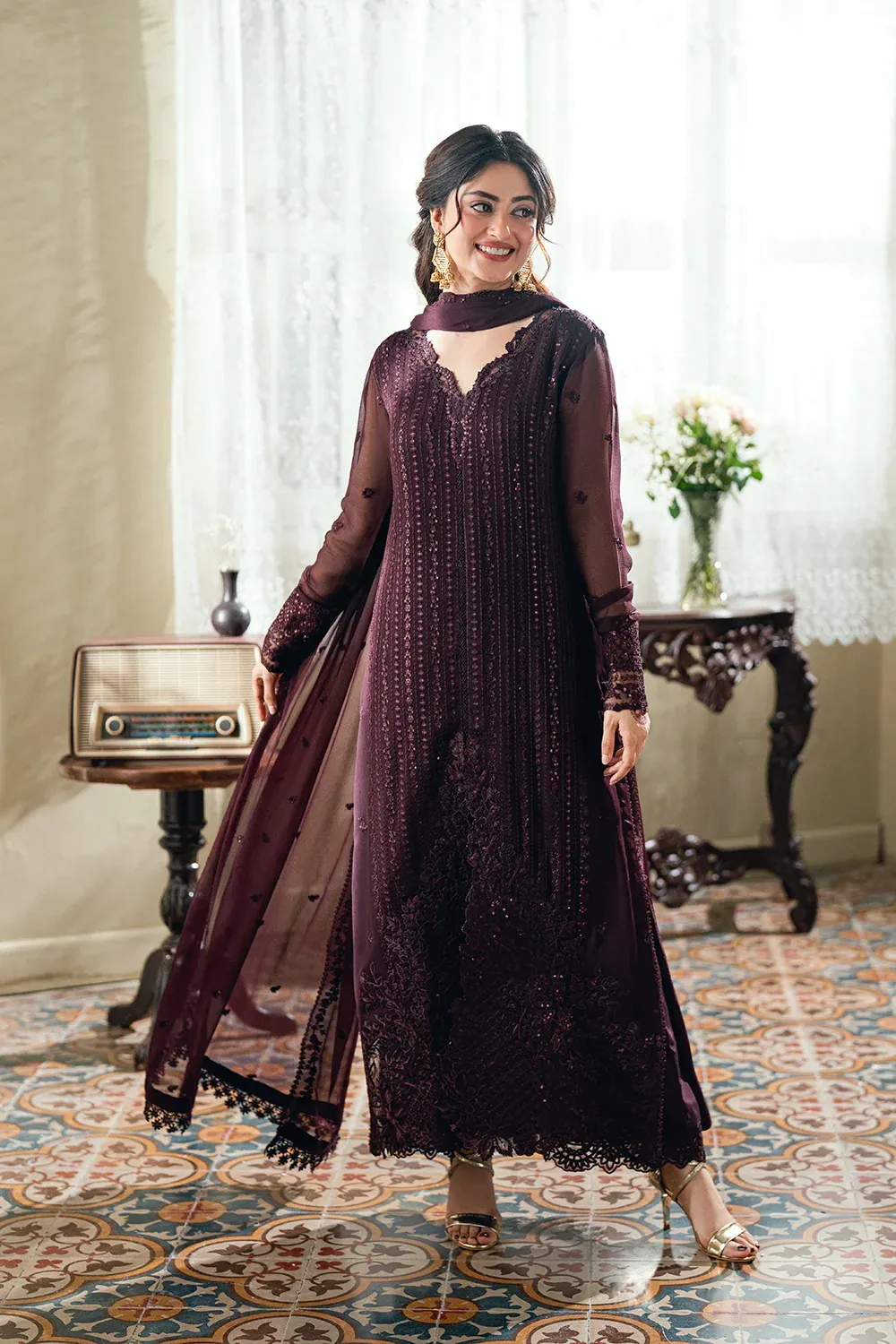 AZURE EID ENSEMBLES NECTAR ROUGE - Image 3