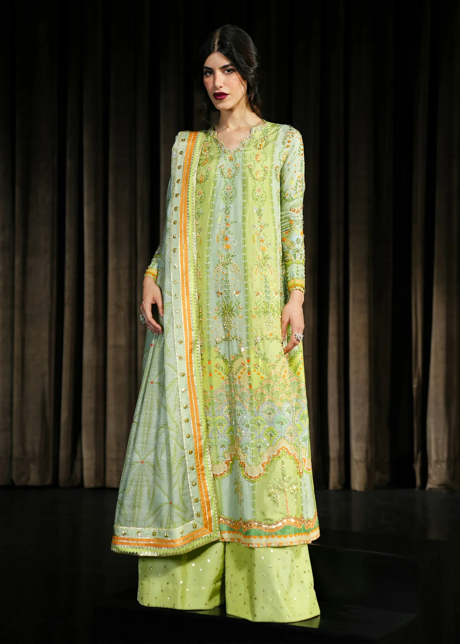 CRIMSON WEDDING RANG RALLI LIME 3PC
