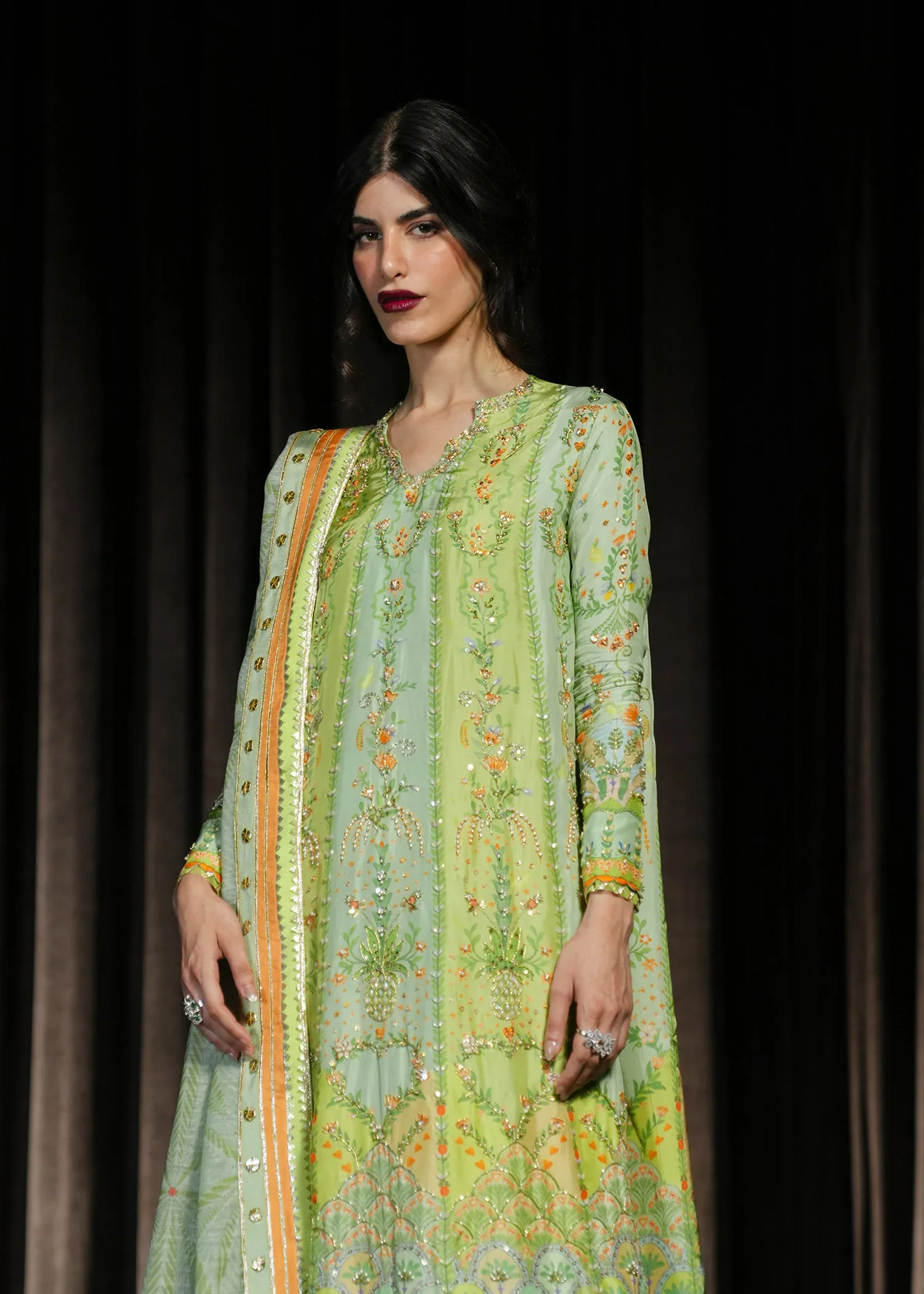 CRIMSON WEDDING RANG RALLI LIME 3PC - Image 2