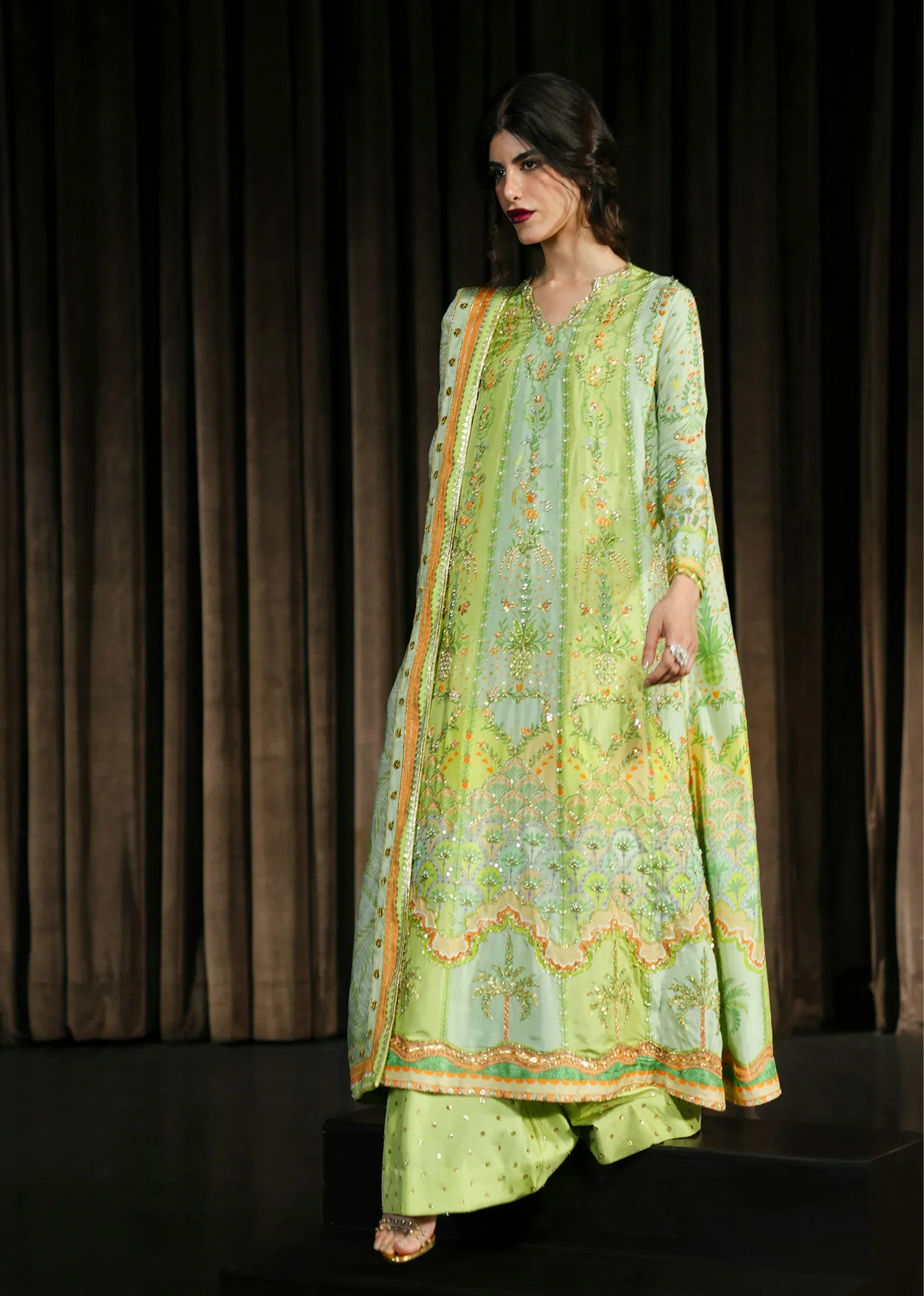 CRIMSON WEDDING RANG RALLI LIME 3PC - Image 3