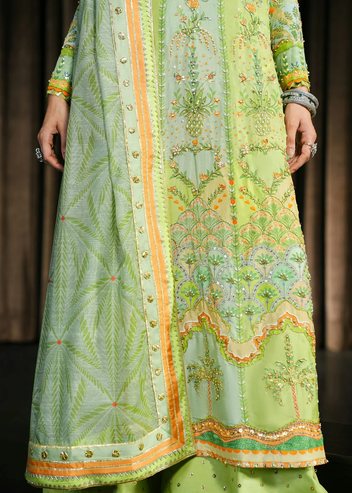CRIMSON WEDDING RANG RALLI LIME 3PC - Image 4