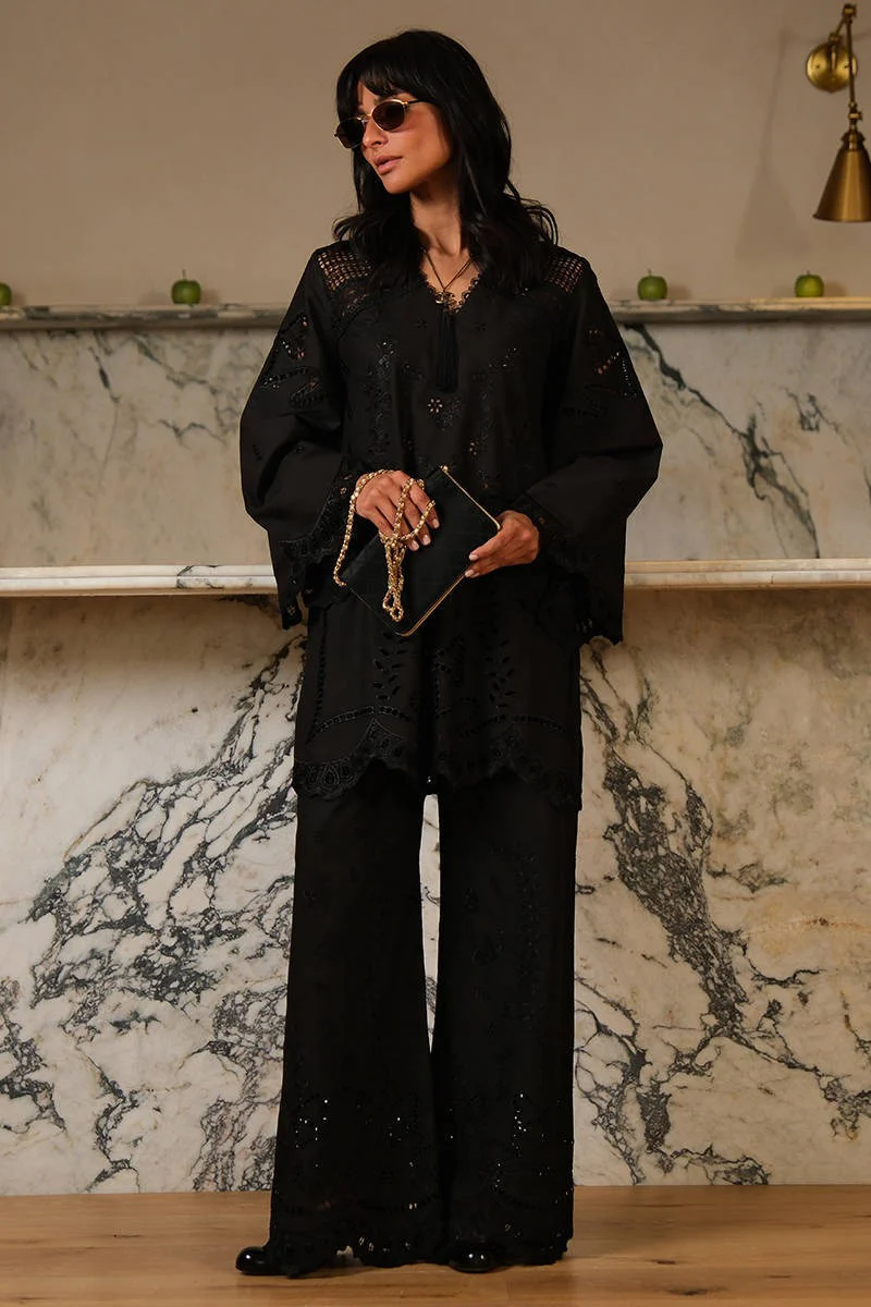 FARIDA HASAN BLACK BLOOM SET 2PC - Image 4