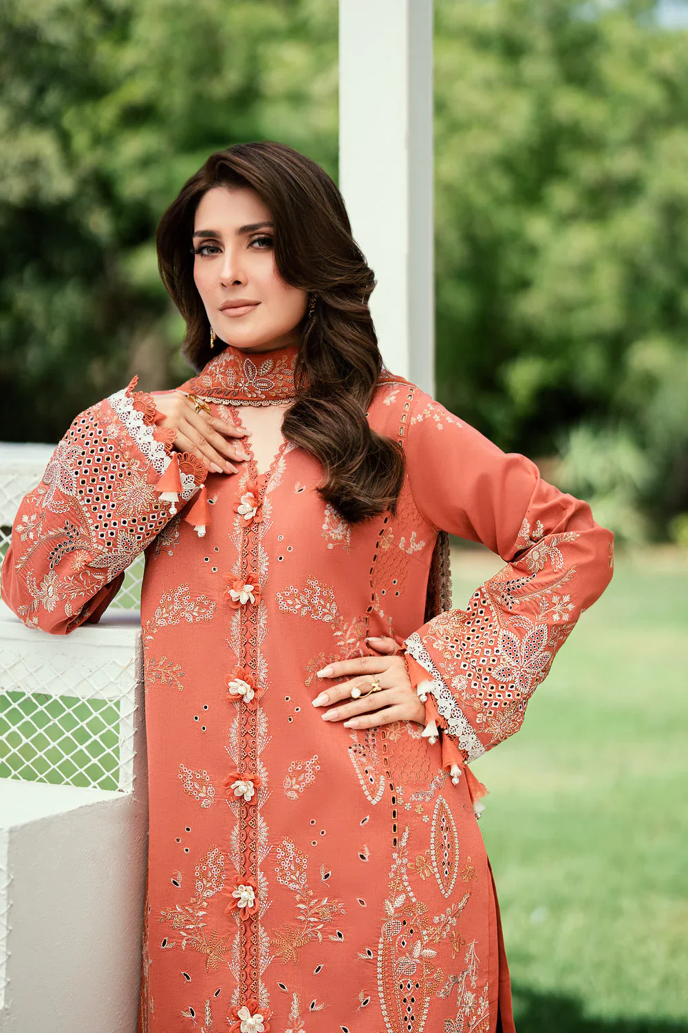 FLORENT EMBROIDERED LAWN  FED-1A - Image 3
