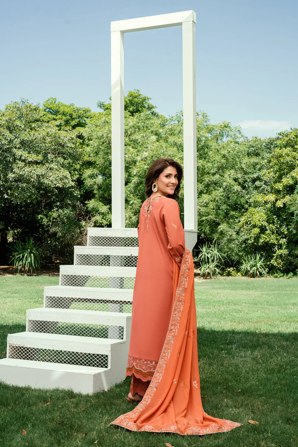 FLORENT EMBROIDERED LAWN  FED-1A - Image 7