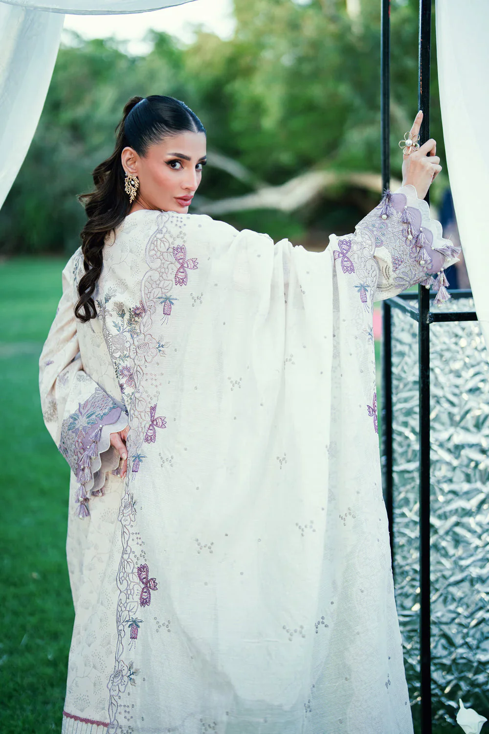FLORENT EMBROIDERED LAWN  FED-2B - Image 4