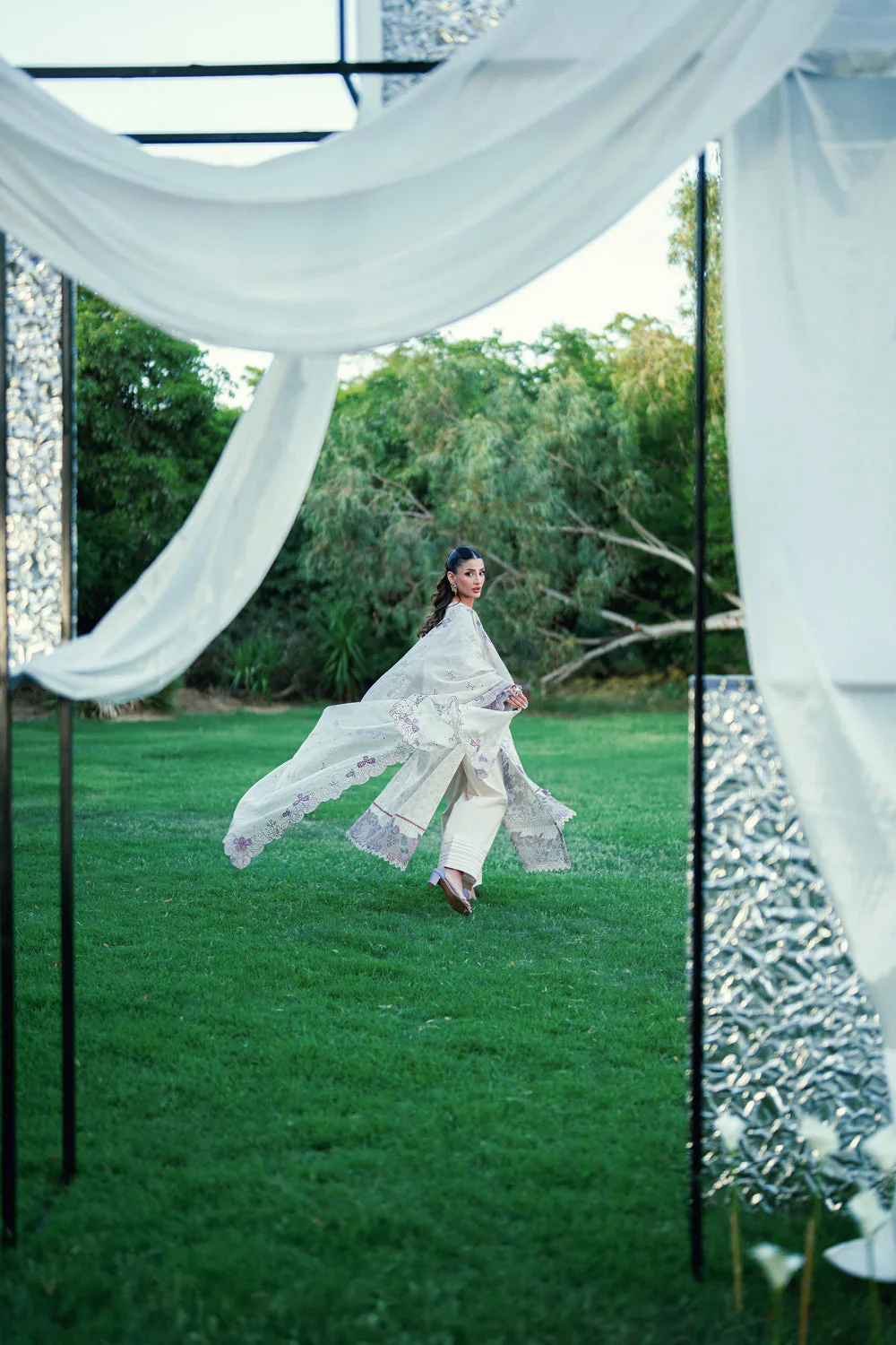 FLORENT EMBROIDERED LAWN  FED-2B - Image 5