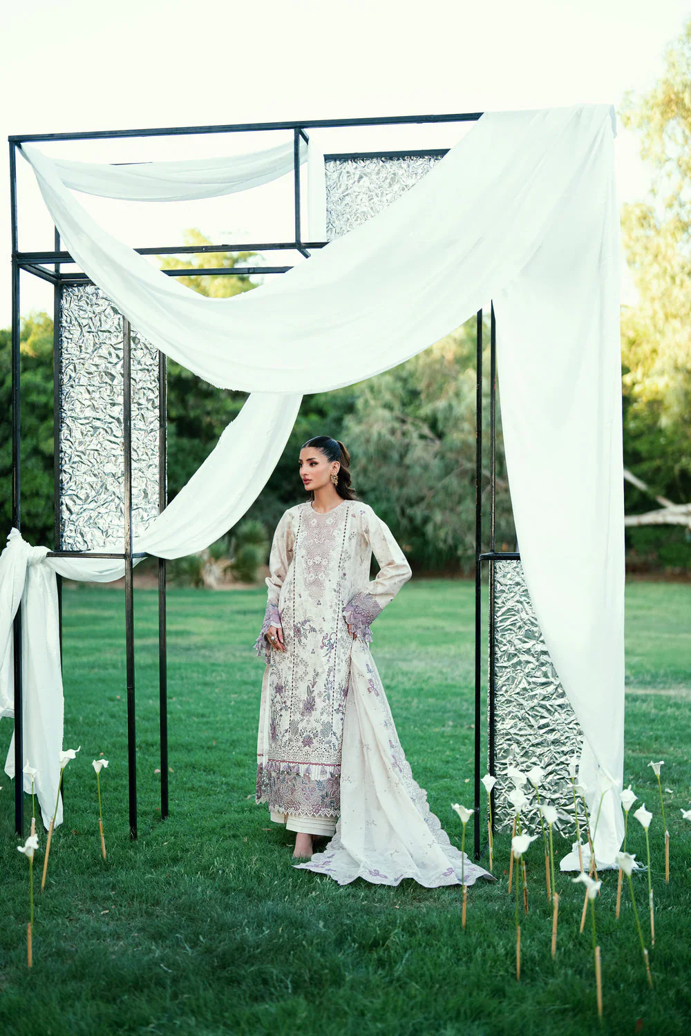 FLORENT EMBROIDERED LAWN  FED-2B - Image 7