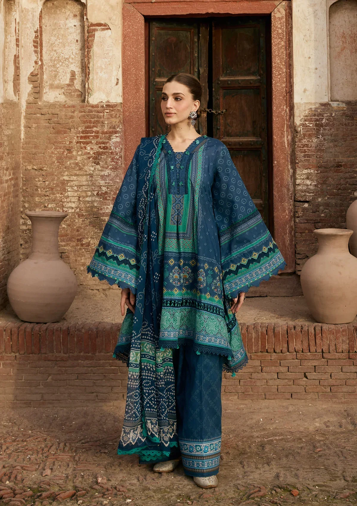 KAHF AANGAN PRINT CHIFFON KPS-1B