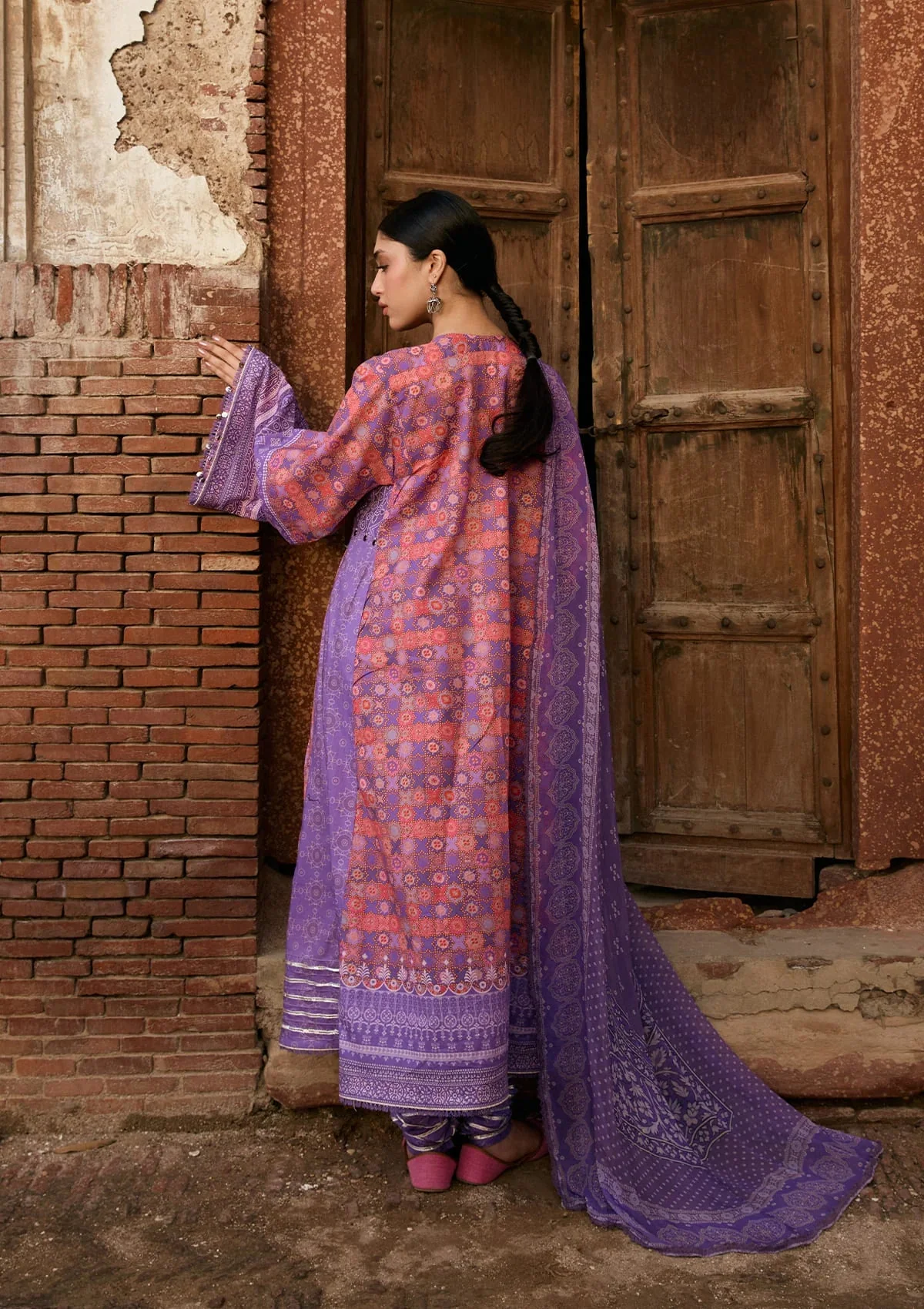 KAHF AANGAN PRINT CHIFFON KPS-3B - Image 4