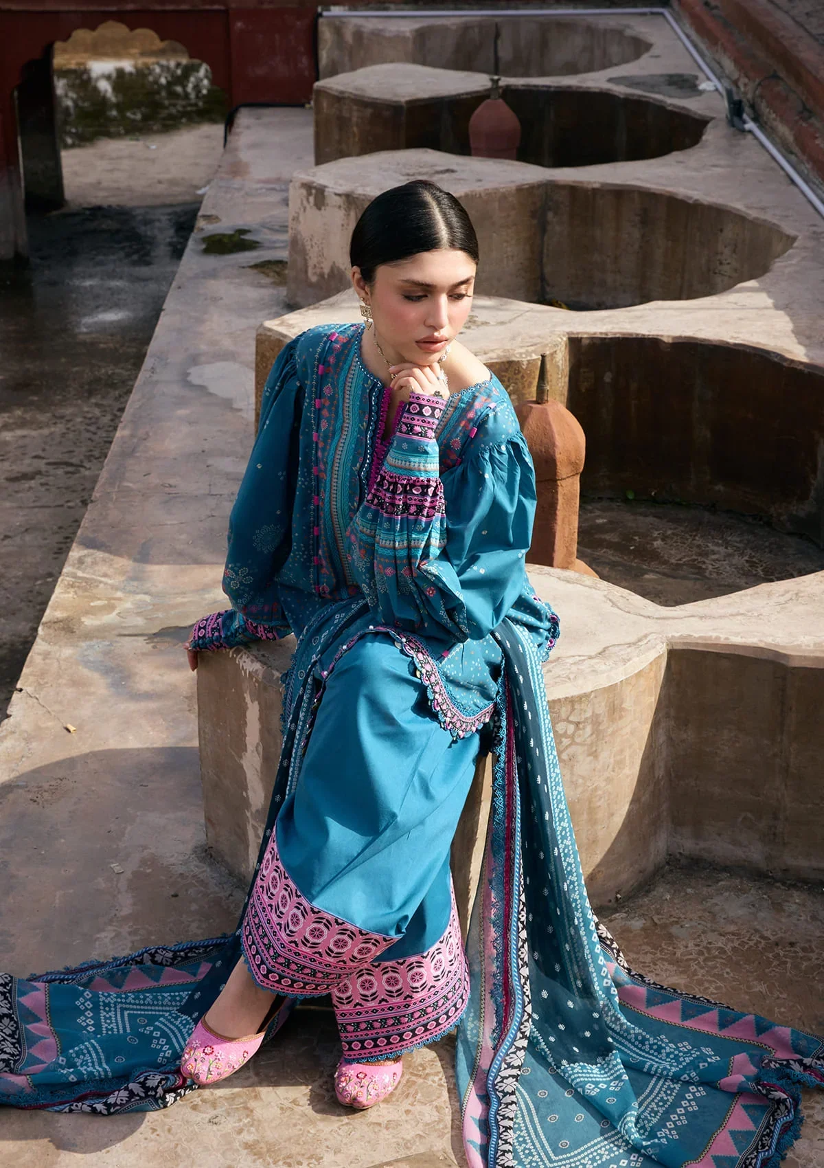 KAHF AANGAN PRINT CHIFFON KPS-4A - Image 6