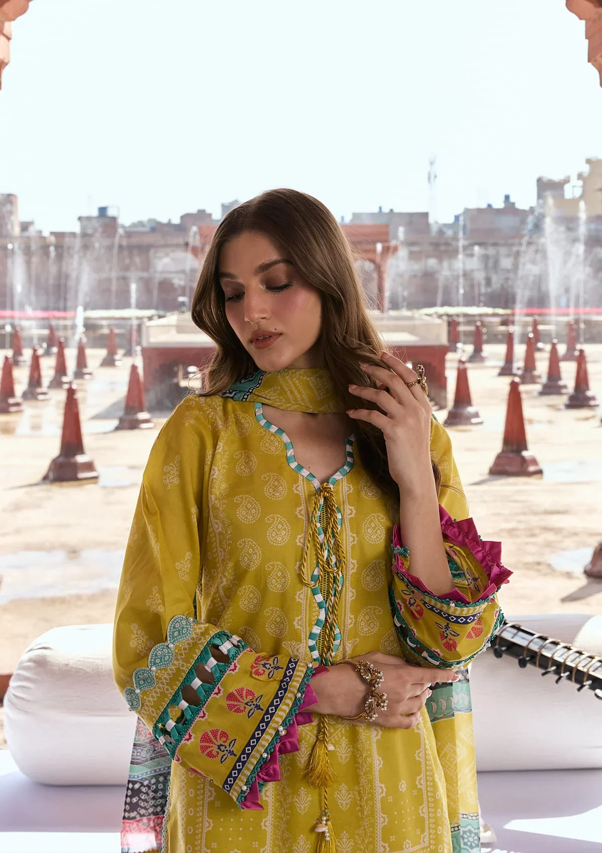 KAHF AANGAN PRINT CHIFFON KPS-8A - Image 3