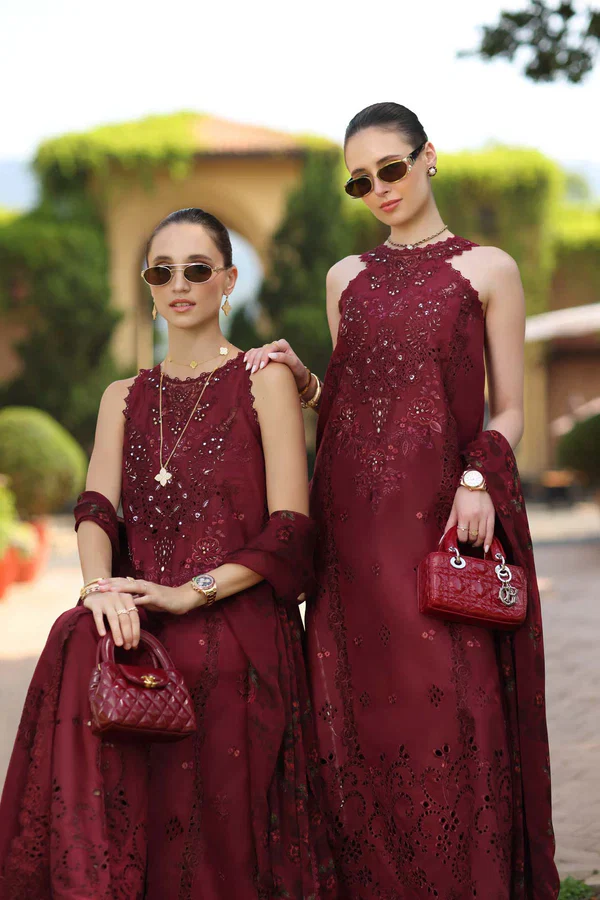 NOOR BY SAADIA ASAD LUXURY EID SCHIFFLI LASERKARI D-12 - Image 5