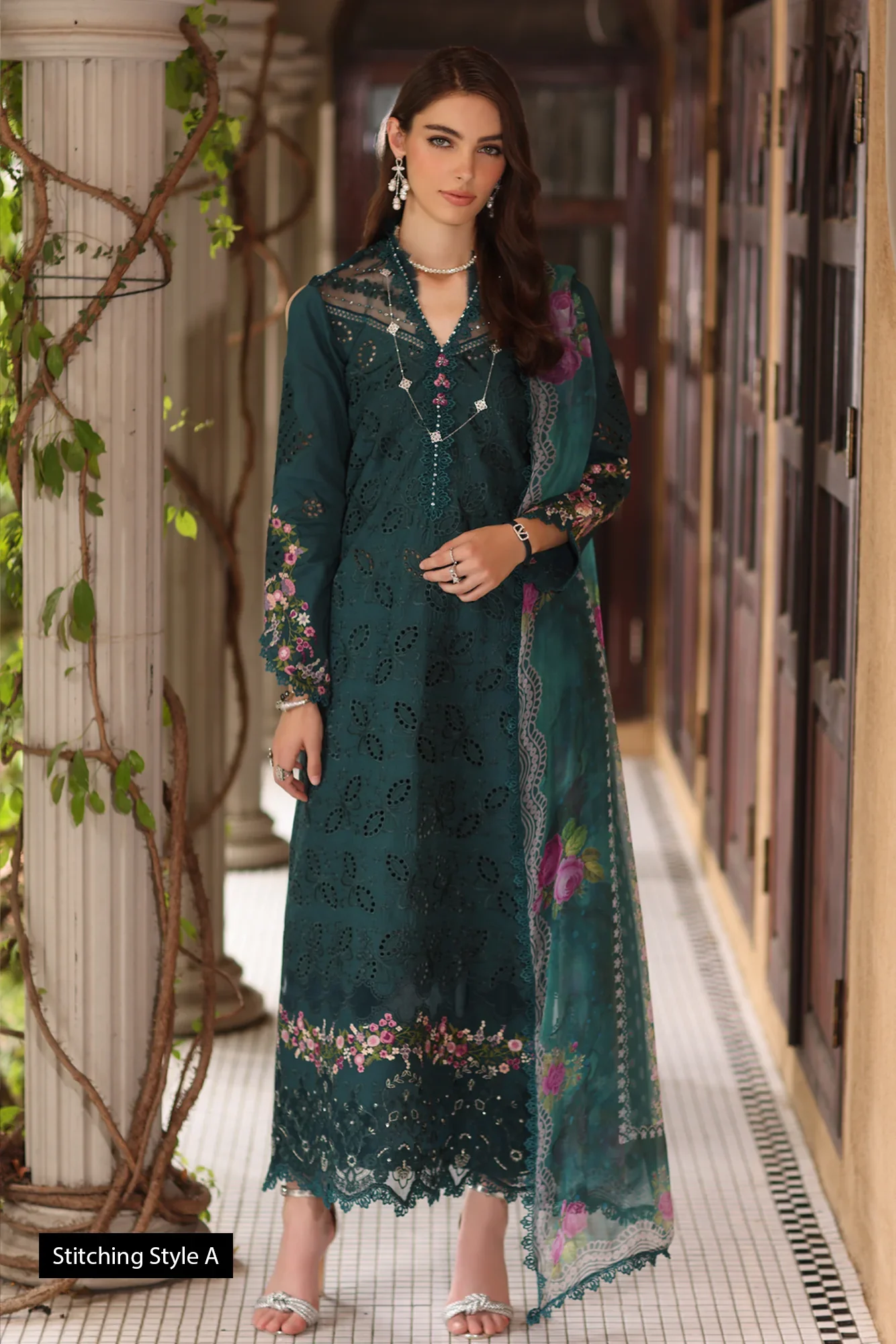 NOOR EID LUXURY SCHIFFLI LASERKARI D-05 - Image 5
