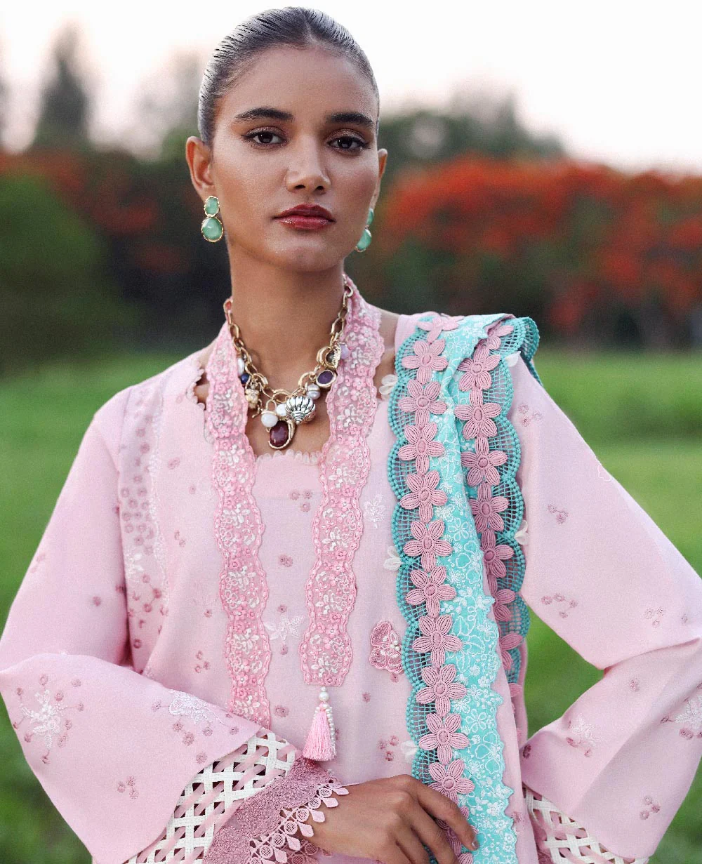 REPUBLIC WOMENSWEAR LILAS SUMMER UNSTITCHED LAWN D-1B - Image 5