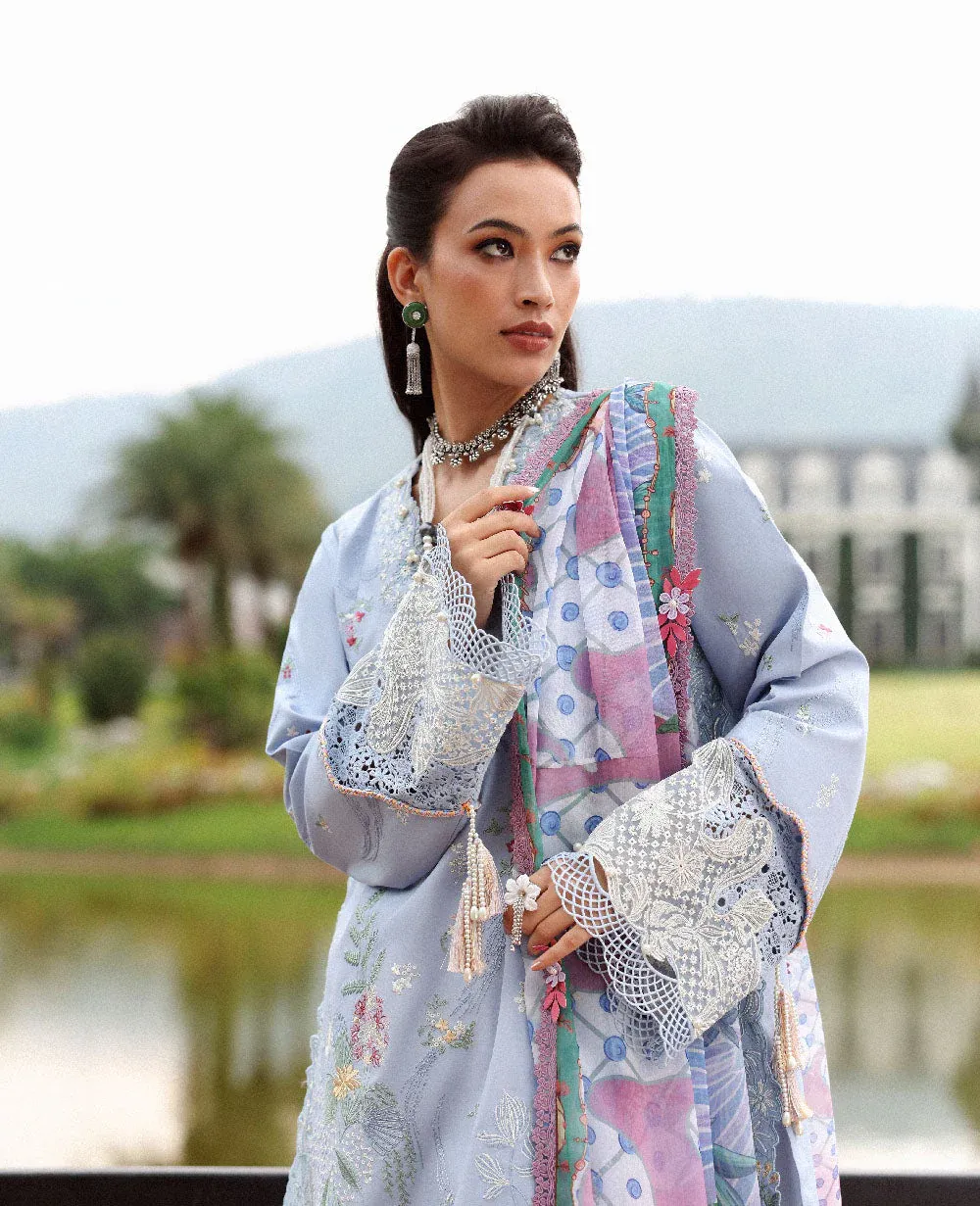 REPUBLIC WOMENSWEAR LILAS SUMMER UNSTITCHED LAWN D-4B - Image 2