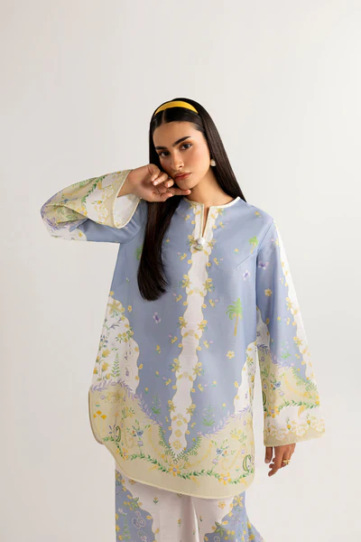 QALAMKAR PRINTED CO-ORDS QPC-07 2PC - Image 8