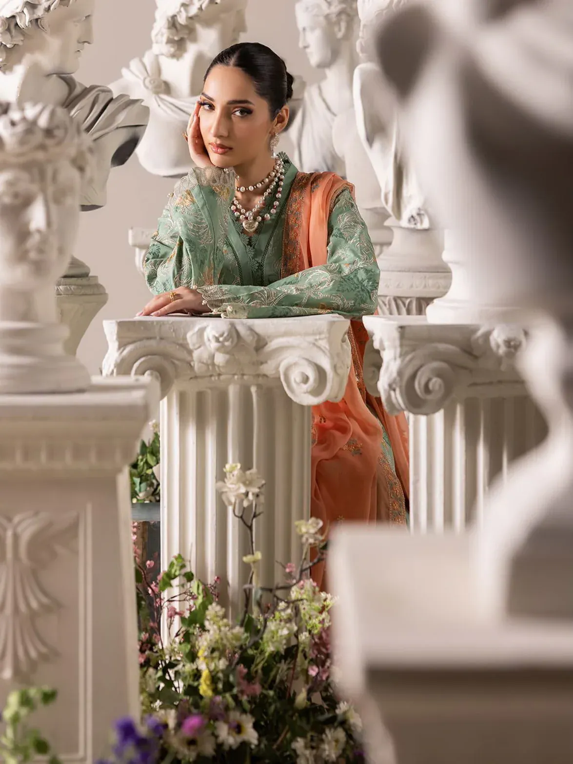RAJBARI EXCLUSIVE EMBROIDERED CHIFFON D-06 - Image 5