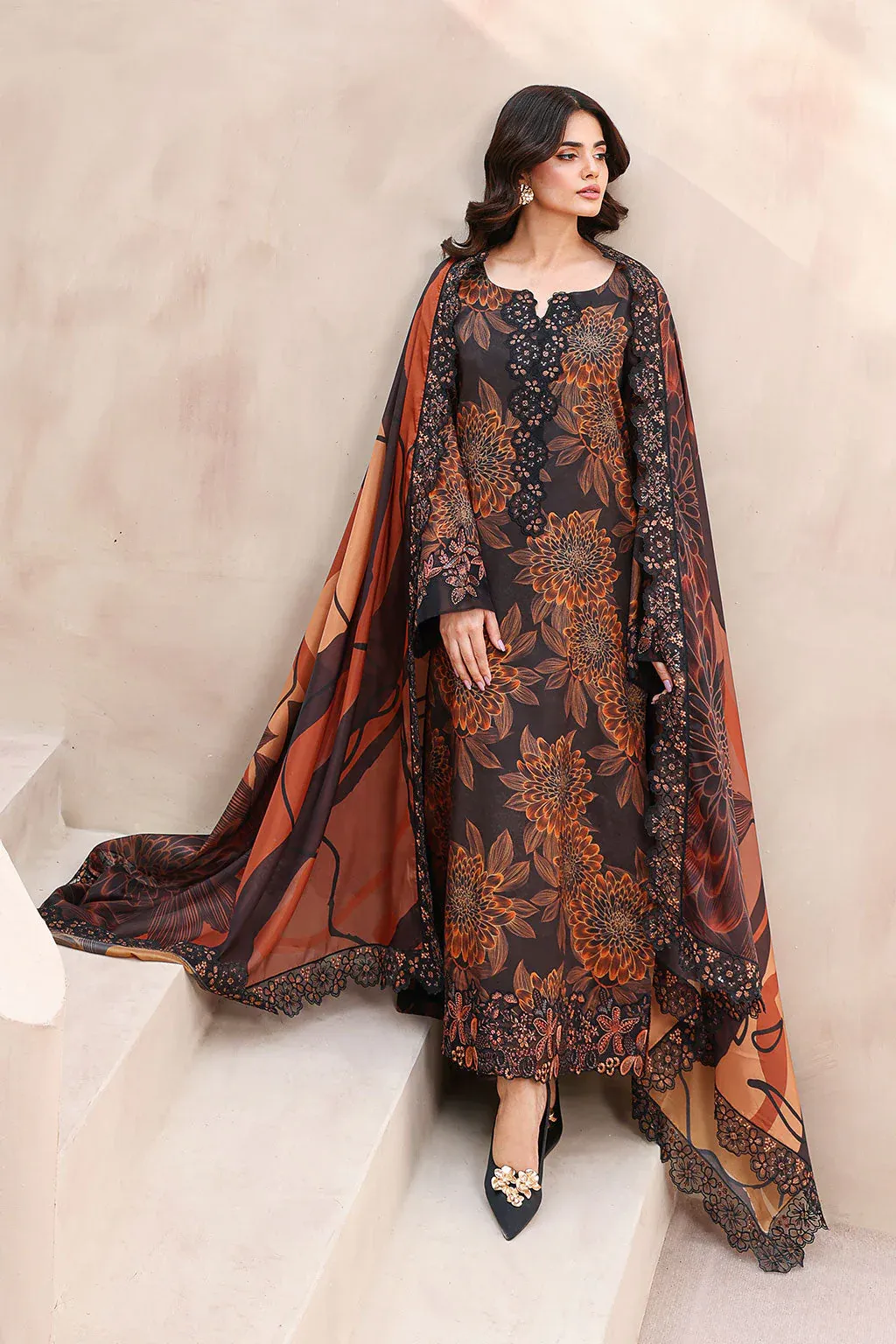 RAMSHA NAQSH EMBROIDERED RAWSILK RS-02 - Image 2