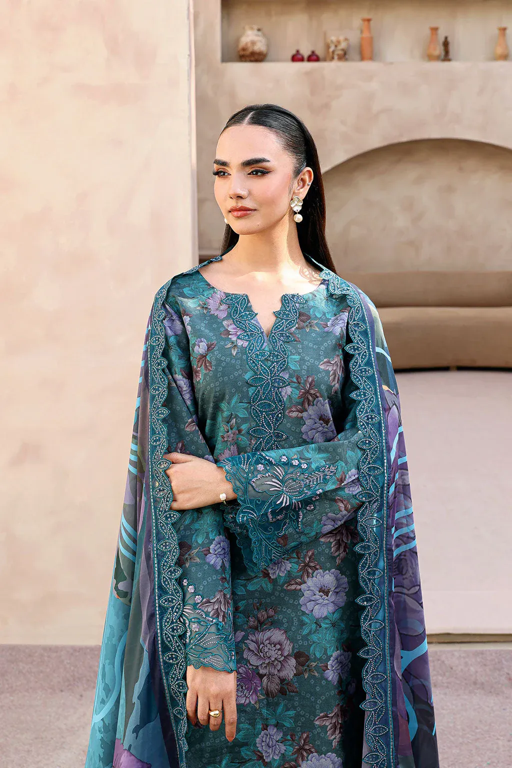 RAMSHA NAQSH EMBROIDERED RAWSILK RS-03 - Image 4
