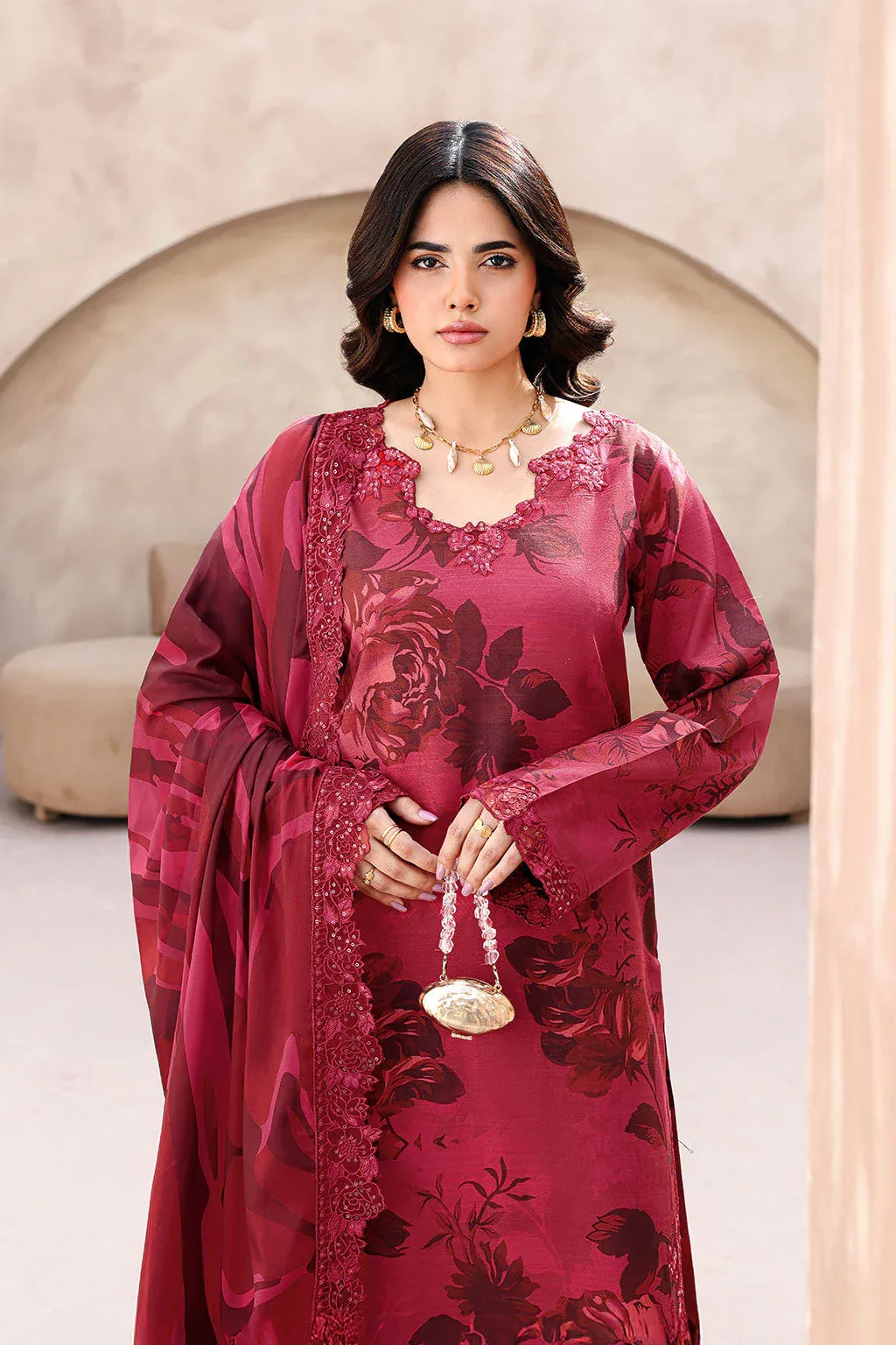 RAMSHA NAQSH EMBROIDERED RAWSILK RS-04 - Image 2