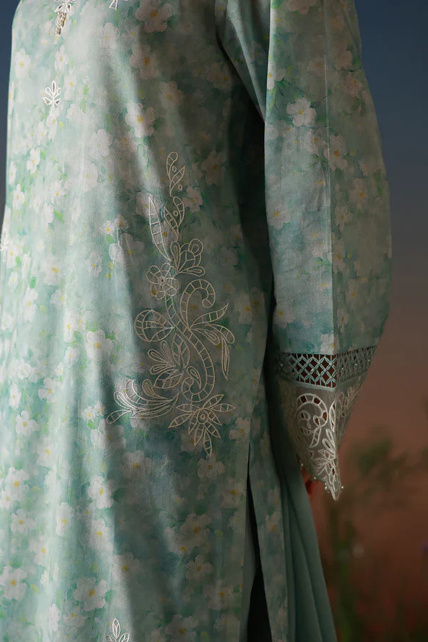 SAHAR MIRHA  EMBROIDERED LAWN PALE AZURE - Image 7