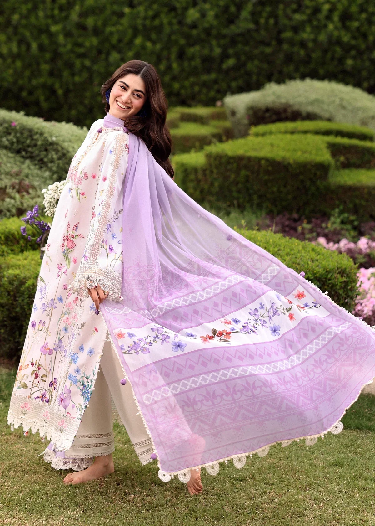 SARDINIA EMBROIDERED LAWN EID LAVENDER CLOUDS - Image 3