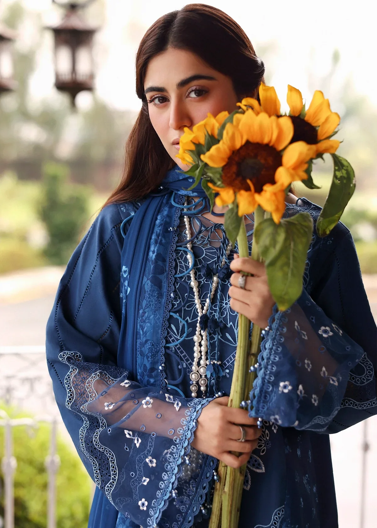 SARDINIA EMBROIDERED LAWN EID TERRACE BLUE - Image 5