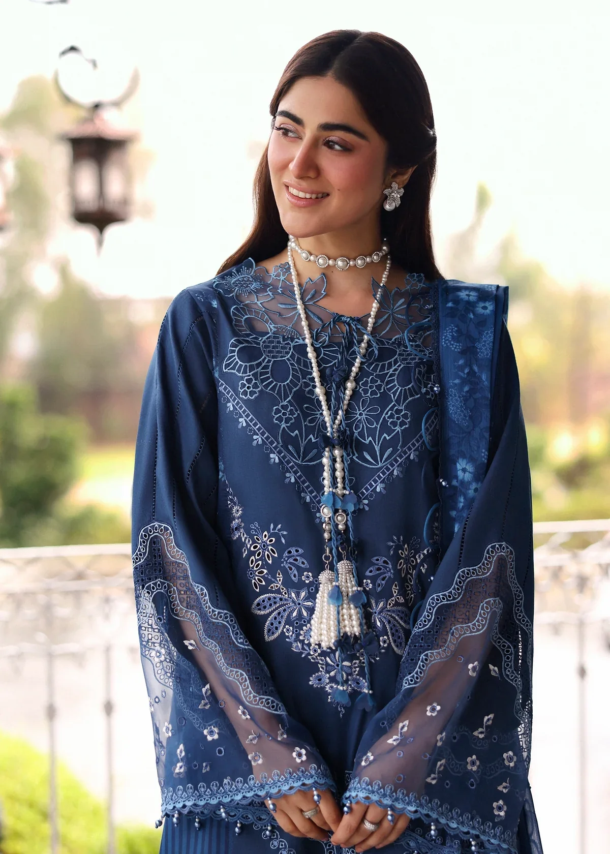 SARDINIA EMBROIDERED LAWN EID TERRACE BLUE - Image 6