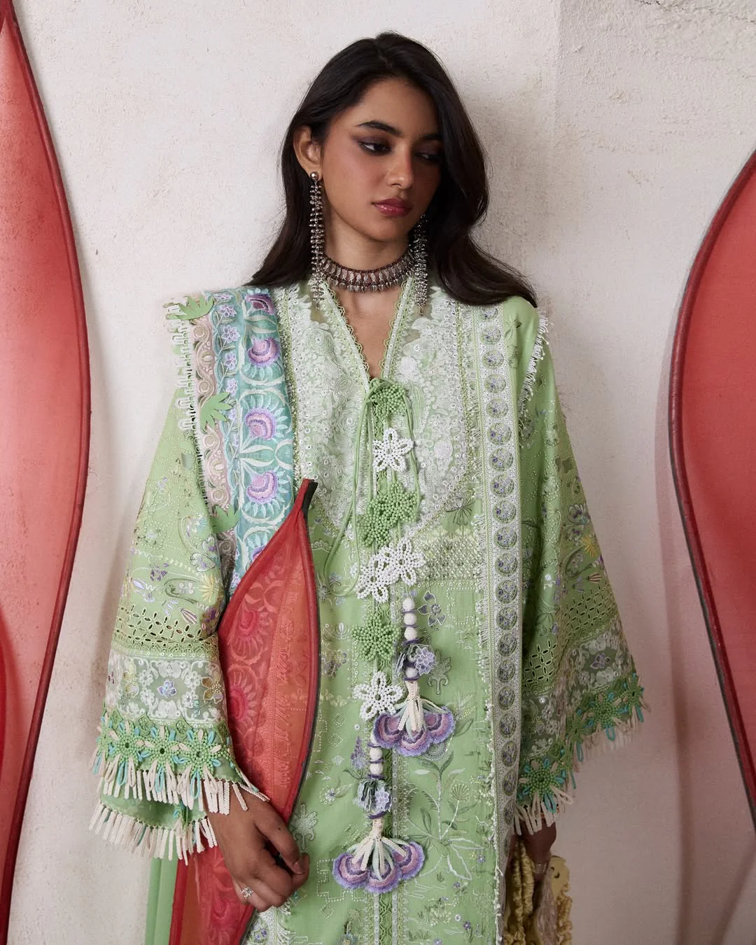 SUFFUSE LAWN UNSTITCHED NAVIEL - Image 3