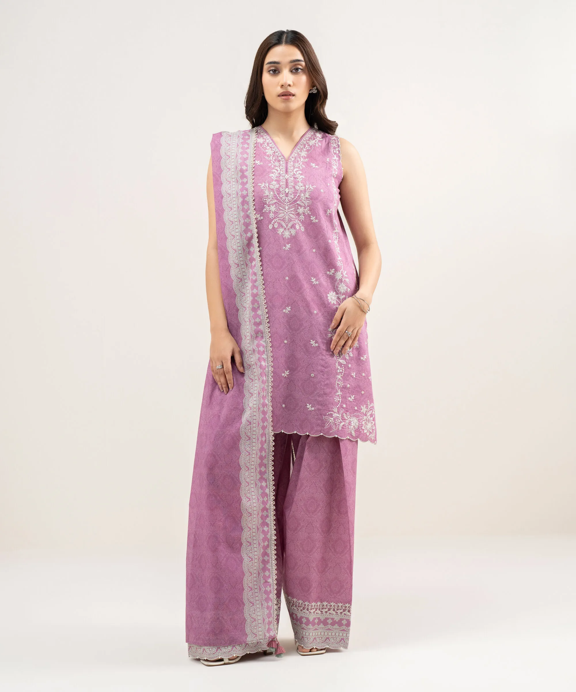 SAPPHIRE PRINTED LAWN U3PE-SGS26V2-7 3PC