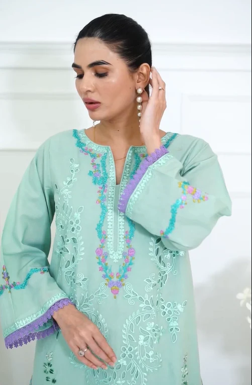 ZAINAB'S ICE BLUE KURTI - Image 6